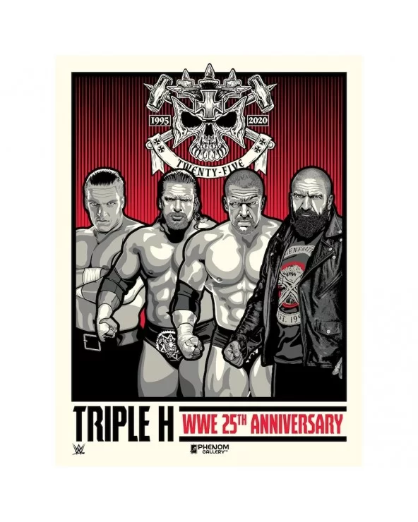 Phenom Gallery Triple H WWE 25th Anniversary 18" x 24" Serigraph $25.20 Collectibles