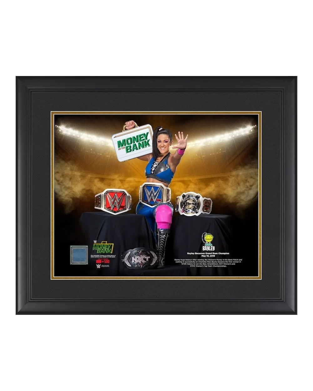 Bayley Framed 16" x 20" Grand Slam Champion Collage with a Piece of Match-Used Canvas - Limited Edition of 500 $50.96 Collect...
