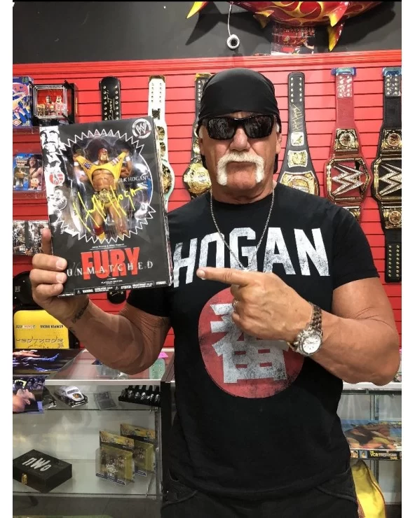 Hulk Hogan Signed Unmatched Fury Figure $122.40 Signed Items