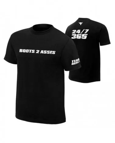 Men's Black The Rock Boots 2 Asses T-Shirt $8.88 T-Shirts