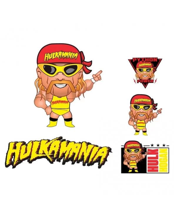 Fathead Hulk Hogan Five-Piece Removable Mini Decal Set $8.40 Home & Office