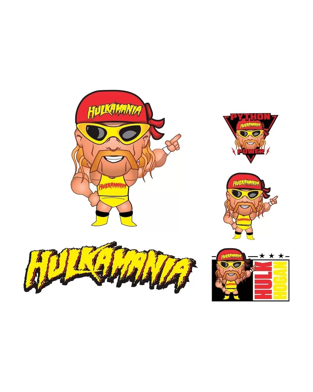 Fathead Hulk Hogan Five-Piece Removable Mini Decal Set $8.40 Home & Office