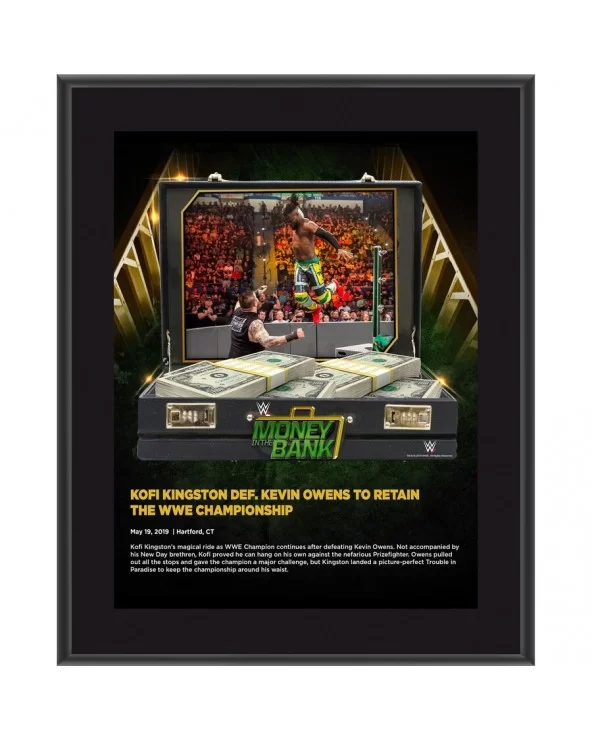Kofi Kingston Framed 10.5" x 13" 2019 Money In The Bank Sublimated Plaque $10.56 Home & Office