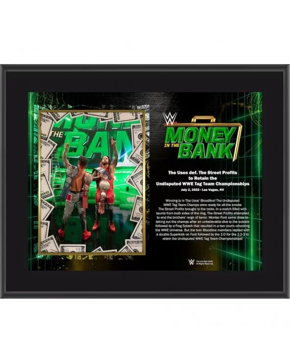 The Usos Framed 10.5" x 13" 2022 Money in the Bank Sublimated Plaque $8.16 Home & Office
