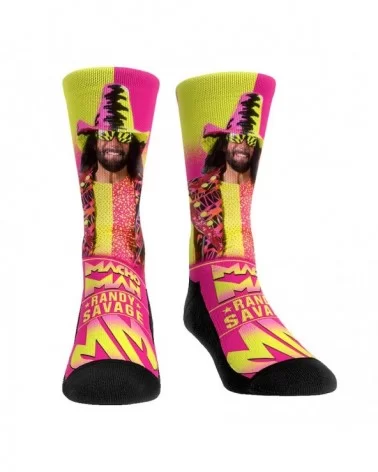 Youth Rock Em Socks "Macho Man" Randy Savage Stare Down Crew Socks $5.88 Apparel