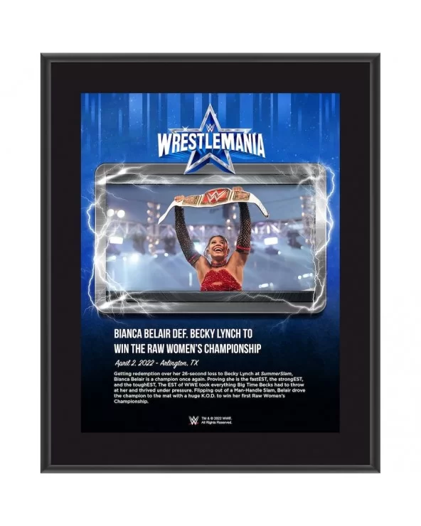 Bianca Belair 10.5" x 13" WrestleMania 38 Night 1 Sublimated Plaque $10.08 Home & Office