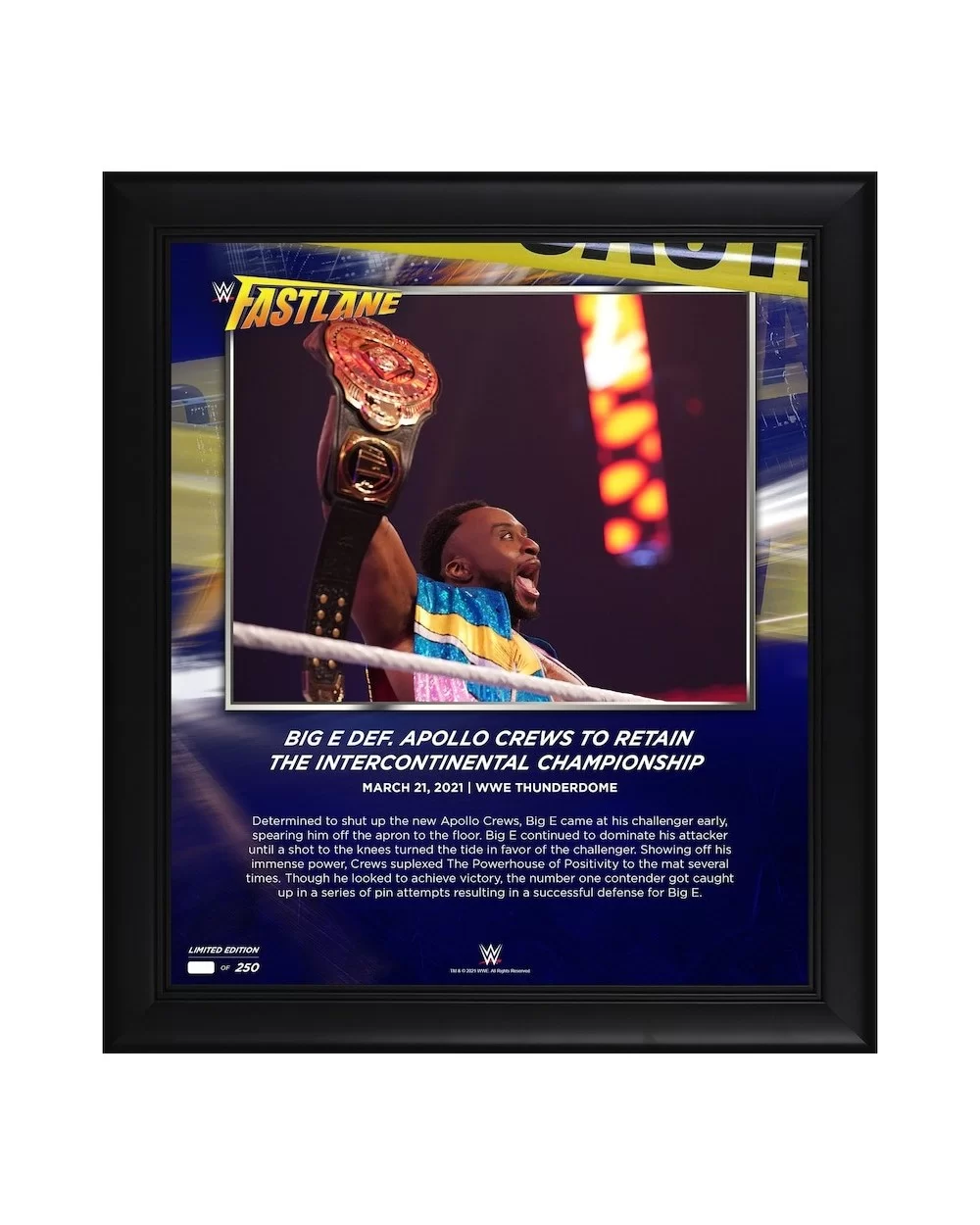 Big E Framed 15" x 17" 2021 Fastlane Collage - Limited Edition of 250 $21.28 Collectibles