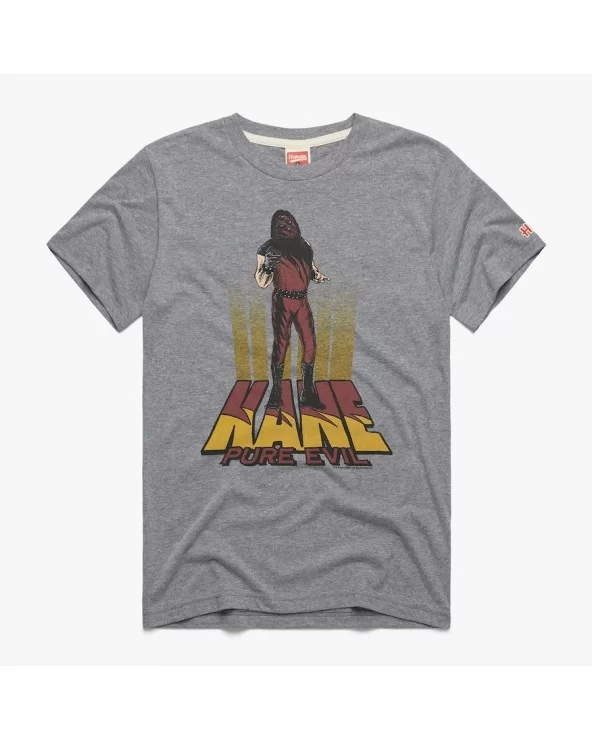 Men's Homage Heather Gray Kane Pure Evil T-Shirt $8.68 T-Shirts