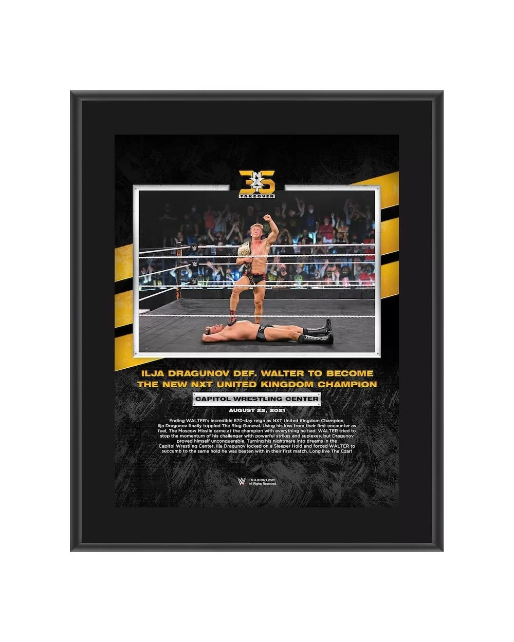 Ilja Dragunov Framed 10.5" x 13" NXT TakeOver: 36 Sublimated Plaque $7.92 Home & Office