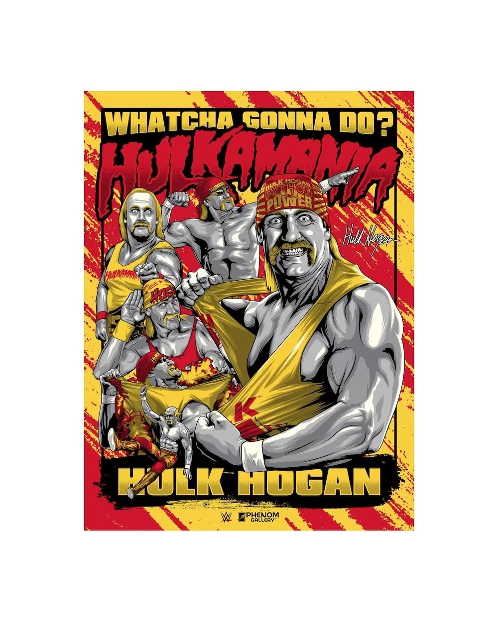 Phenom Gallery Hulk Hogan 18" x 24" Framed Serigraph $33.60 Collectibles