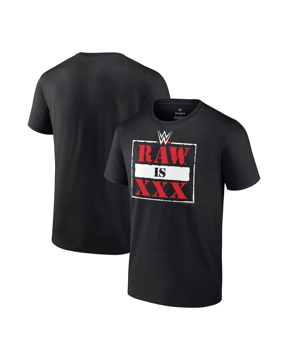 Men's Fanatics Branded Black RAW 30th Anniversary Logo T-Shirt $11.04 T-Shirts
