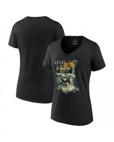 Women's Fanatics Branded Black Bray Wyatt Revel In What You Are V-Neck T-Shirt $7.92 T-Shirts