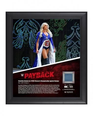 Charlotte Flair Framed 15" x 17" 2016 Payback Collage with a Piece of Match-Used Canvas - Limited Edition of 250 $22.40 Colle...