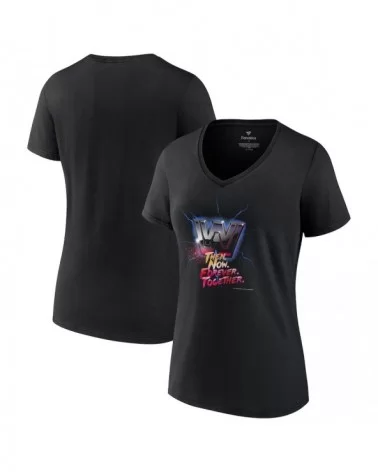 Women's Fanatics Branded Black Then Now Forever Together V-Neck T-Shirt $11.76 T-Shirts