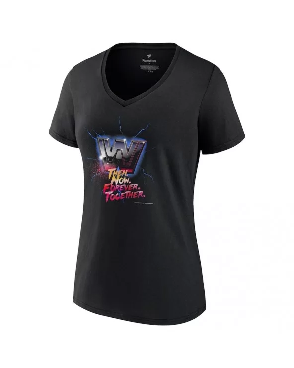 Women's Fanatics Branded Black Then Now Forever Together V-Neck T-Shirt $11.76 T-Shirts