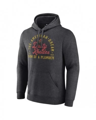 Men's Fanatics Branded Charcoal Dusty Rhodes Son of a Plumber Pullover Hoodie $18.00 Apparel