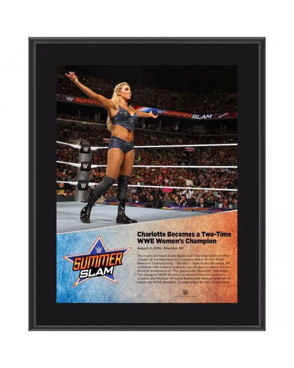 Charlotte Flair 10.5" x 13" 2016 SummerSlam Sublimated Plaque $11.28 Home & Office