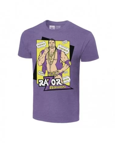 Men's Heathered Purple Razor Ramon Legends Illustrated T-Shirt $11.52 T-Shirts