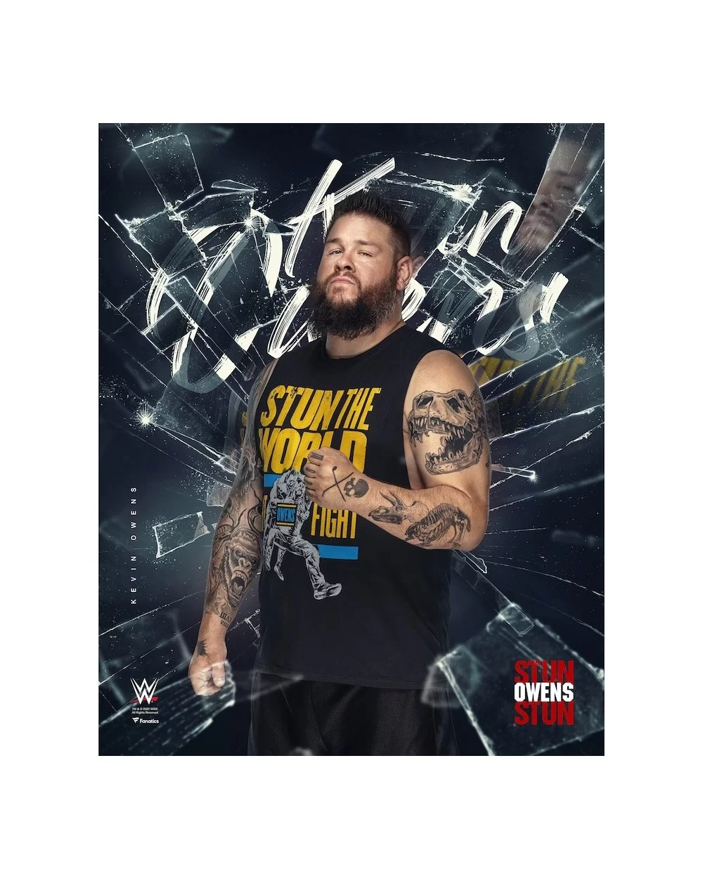 Kevin Owens Unsigned 16" x 20" Shattered Photograph $8.80 Home & Office