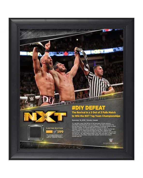Johnny Gargano Framed 15" x 17" NXT TakeOver: Toronto Collage with a Piece of Match-Used Canvas - Limited Edition of 199 $17....