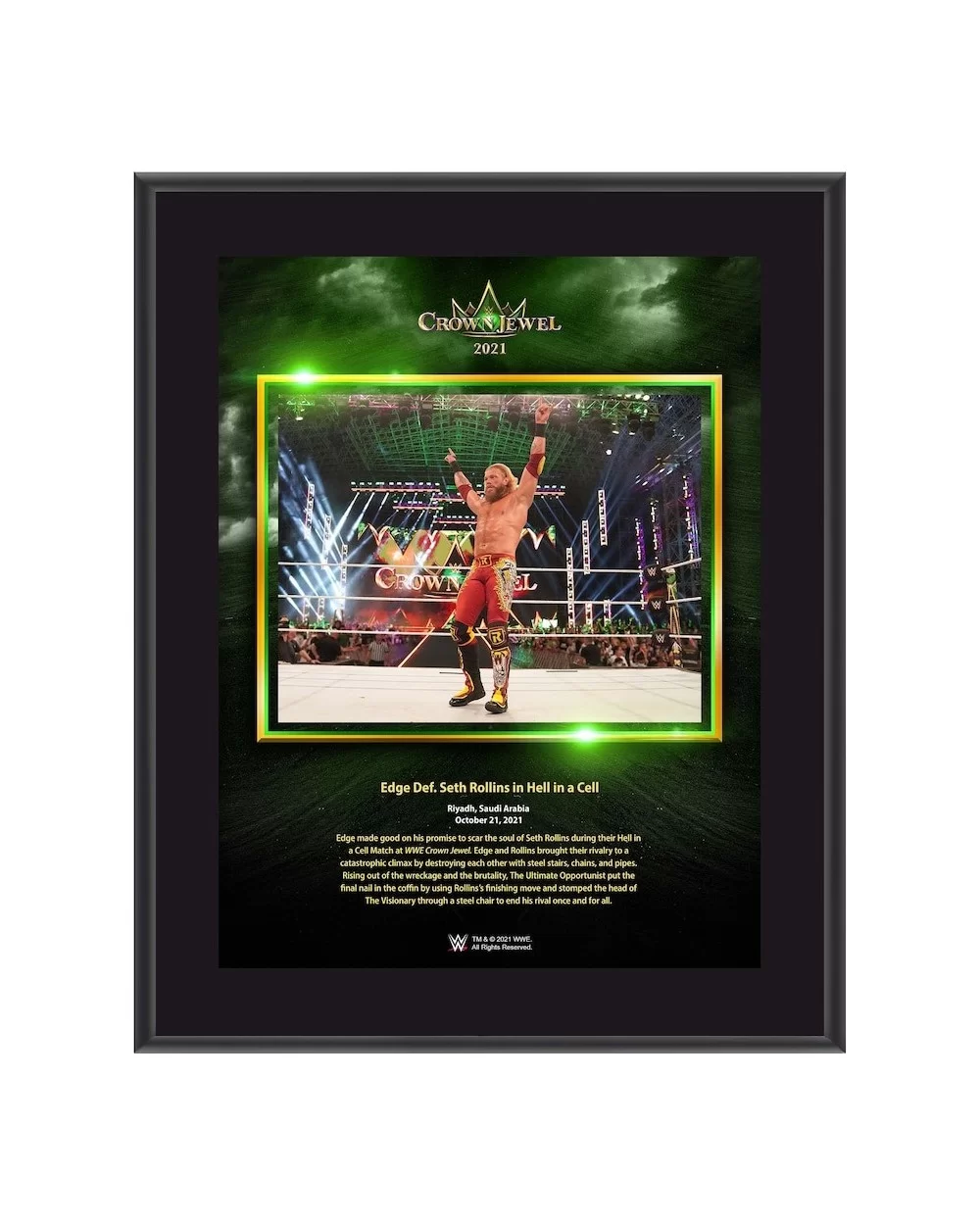 Edge Framed 10.5" x 13" 2021 Crown Jewel Sublimated Plaque $8.40 Home & Office