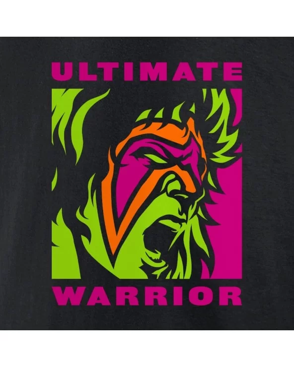 Men's Fanatics Branded Black The Ultimate Warrior Warrior Face T-Shirt $9.60 T-Shirts