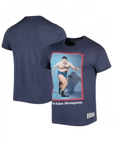 Men's Navy Bruno Sammartino The Italian Strongman T-Shirt $7.72 T-Shirts