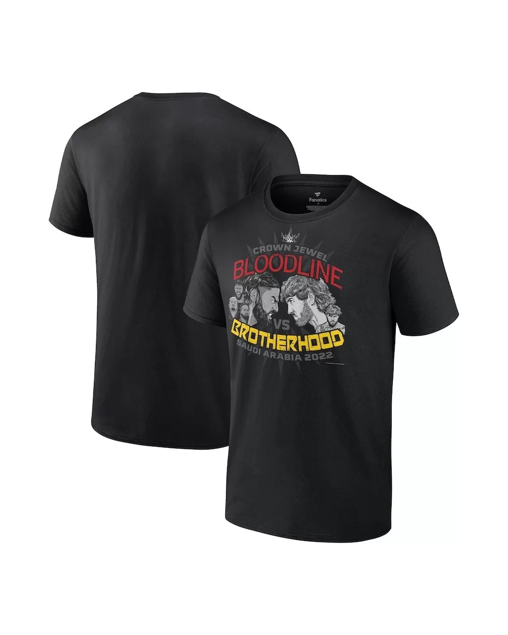 Men's Fanatics Branded Black Crown Jewel Bloodline vs. Brotherhood T-Shirt $8.64 T-Shirts