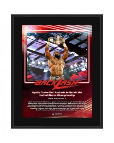 Apollo Crews WWE Framed 10.5" x 13" 2020 Backlash Collage $7.68 Collectibles