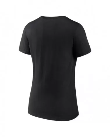 Women's Fanatics Branded Black WWE RAW is War Retro Logo V-Neck T-Shirt $7.44 T-Shirts