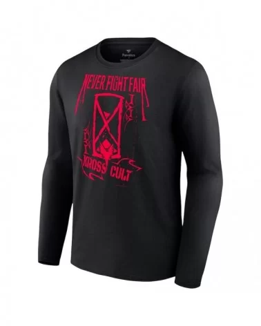Men's Fanatics Branded Black Karrion Kross Never Fight Fair Long Sleeve T-Shirt $9.80 T-Shirts