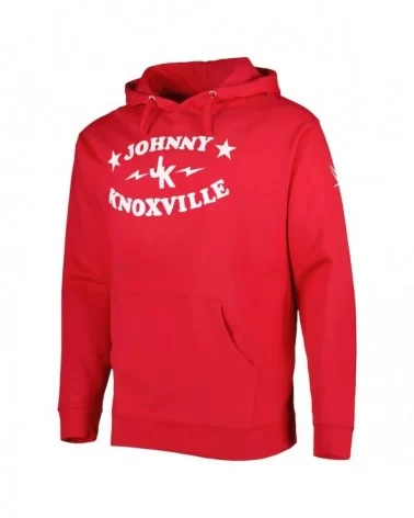 Men's Red Johnny Knoxville Pullover Hoodie $10.40 Apparel