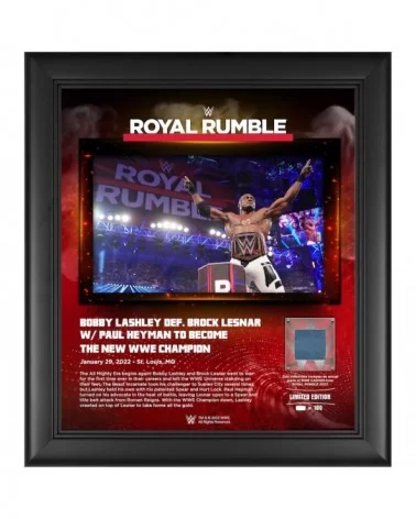 Bobby Lashley WWE Framed 15" x 17" 2022 Royal Rumble Collage with a Piece of Match-Used Canvas - Limited Edition of 100 $20.7...