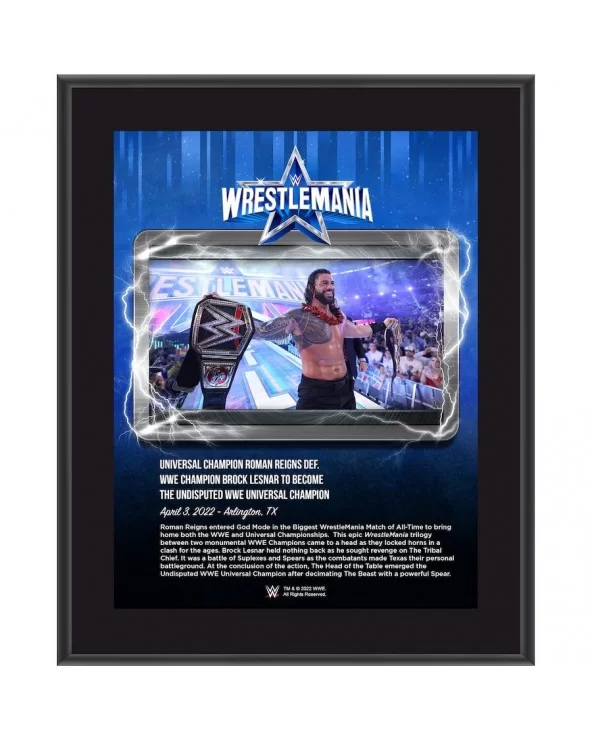 Roman Reigns 10.5" x 13" WrestleMania 38 Night 2 Sublimated Plaque $7.44 Home & Office