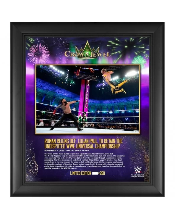 Roman Reigns Framed 15" x 17" 2022 Crown Jewel Collage - Limited Edition of 250 $28.00 Collectibles