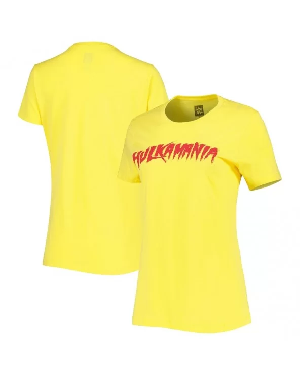 Women's Yellow Hulk Hogan Hulkamania T-Shirt $6.19 T-Shirts