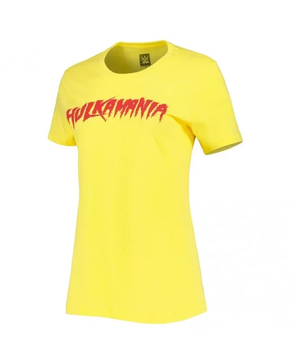 Women's Yellow Hulk Hogan Hulkamania T-Shirt $6.19 T-Shirts