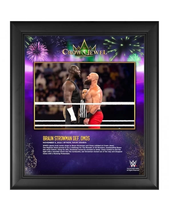 Braun Strowman Framed 15" x 17" 2022 Crown Jewel Collage - Limited Edition of 250 $25.20 Collectibles
