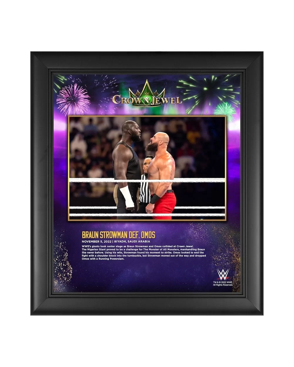 Braun Strowman Framed 15" x 17" 2022 Crown Jewel Collage - Limited Edition of 250 $25.20 Collectibles