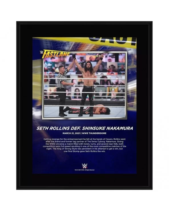 Seth "Freakin" Rollins WWE Framed 10.5" x 13" 2021 Fastlane Collage $8.16 Home & Office
