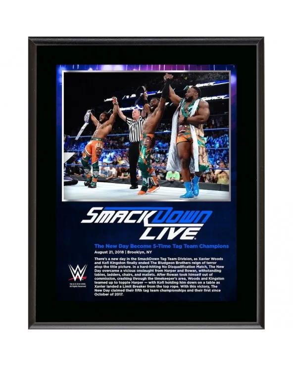The New Day WWE Framed 10.5" x 13" August 21 2018 SmackDown Live Collage $11.52 Home & Office