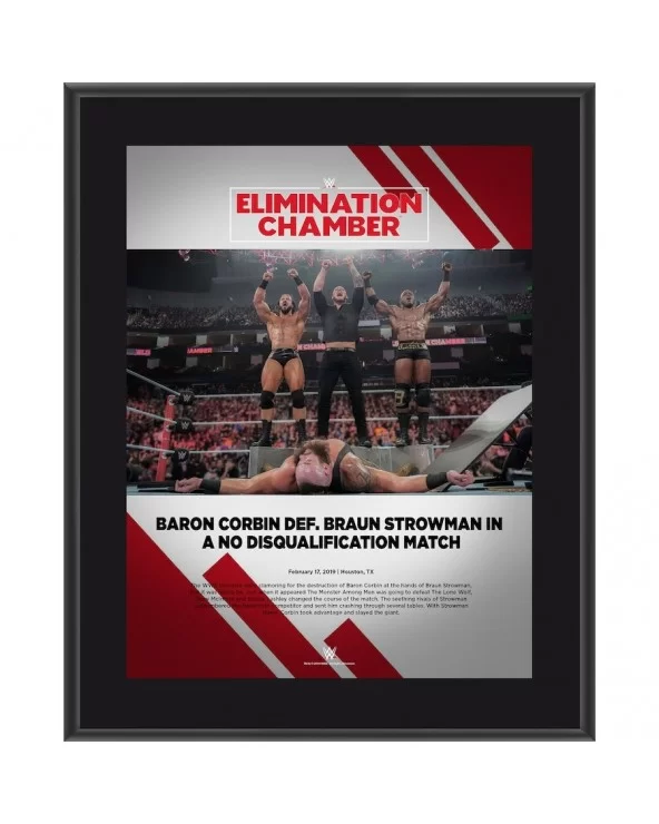 Drew McIntyre Bobby Lashley & Baron Corbin WWE Framed 10.5" x 13" 2019 Elimination Chamber Sublimated Plaque $10.08 Collectibles