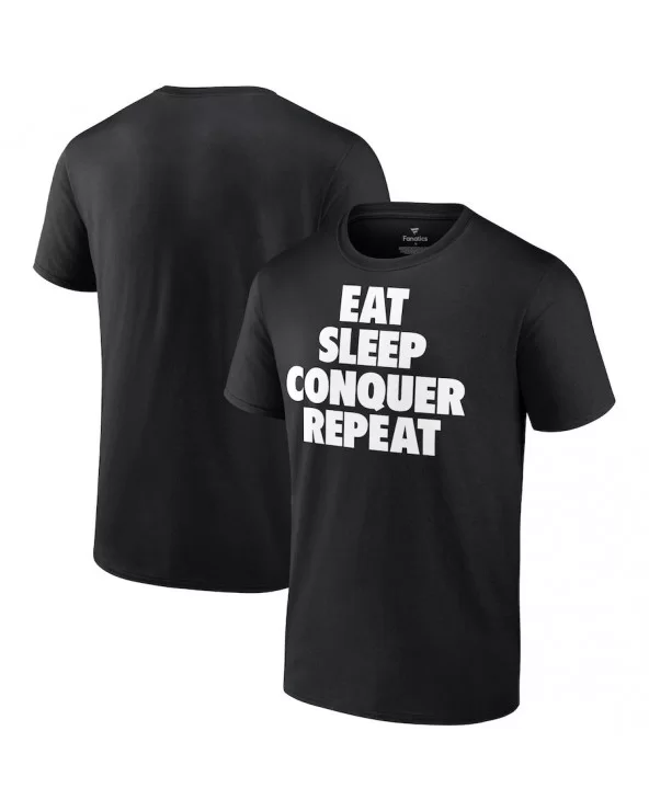 Men's Fanatics Branded Black Brock Lesnar Eat Sleep Conquer Repeat T-Shirt $9.84 T-Shirts