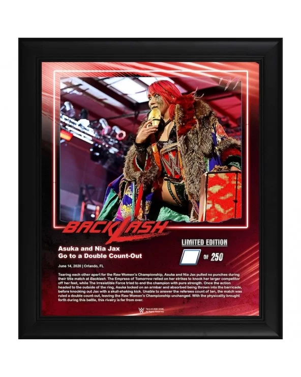 Asuka WWE Framed 15" x 17" 2020 Backlash Collage - Limited Edition of 250 $26.32 Collectibles