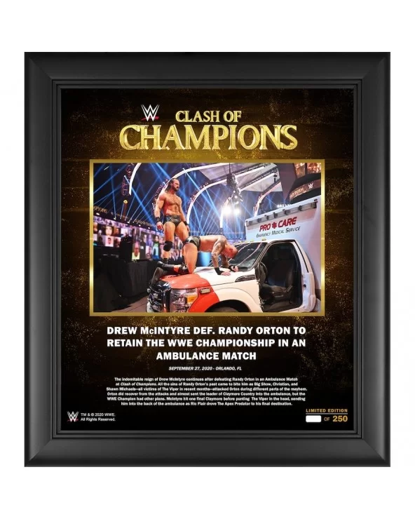 Drew McIntyre WWE Framed 15" x 17" 2020 Clash of Champions Collage - Limited Edition of 250 $23.52 Collectibles