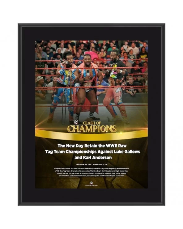 The New Day 10.5" x 13" 2016 Clash of Champions Sublimated Plaque $7.44 Home & Office
