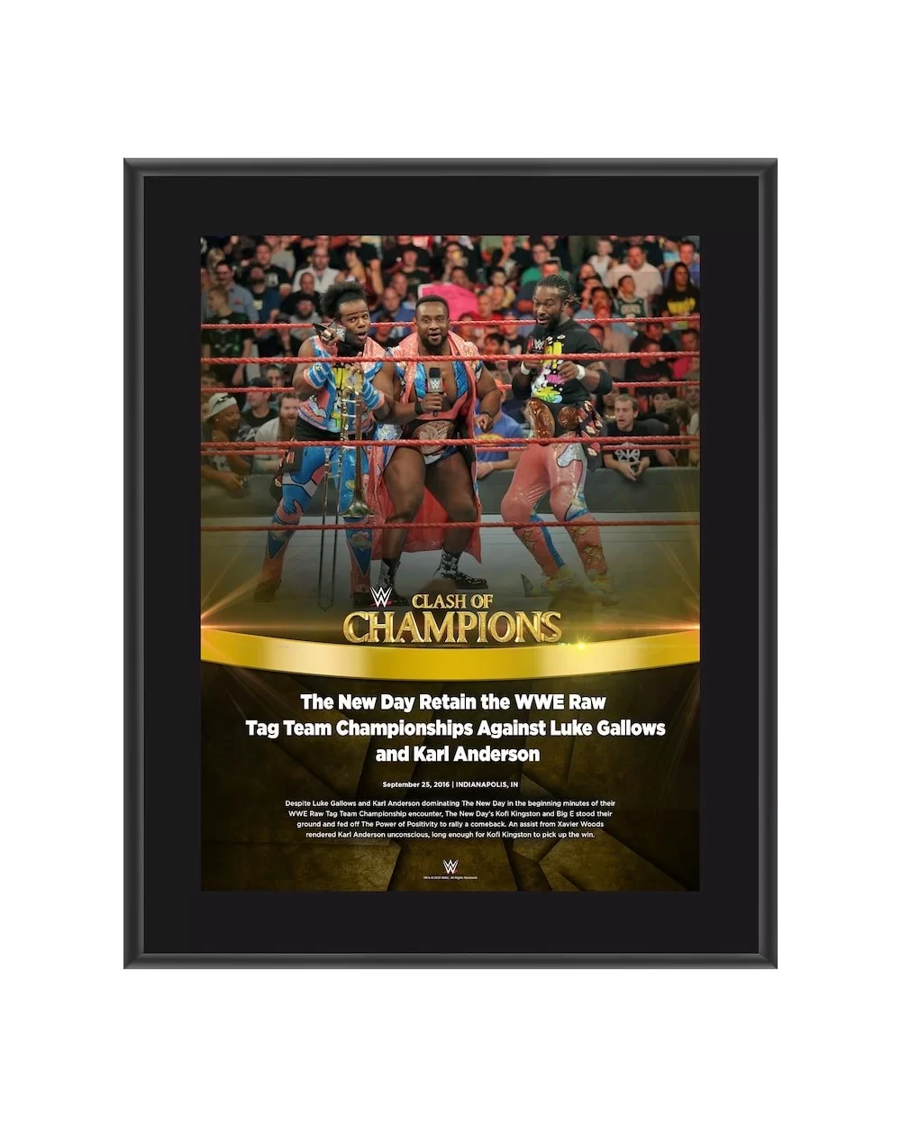 The New Day 10.5" x 13" 2016 Clash of Champions Sublimated Plaque $7.44 Home & Office