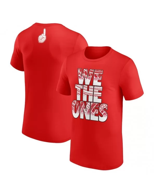 Men's Red The Bloodline We The Ones Logo T-Shirt $11.76 T-Shirts