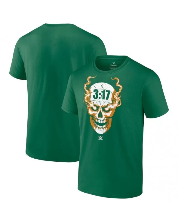 Men's Fanatics Branded Green "Stone Cold" Steve Austin 3:17 Skull T-Shirt $10.08 T-Shirts