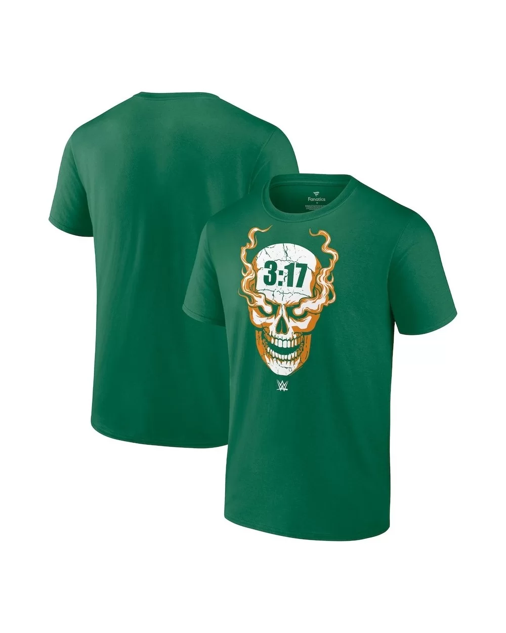 Men's Fanatics Branded Green "Stone Cold" Steve Austin 3:17 Skull T-Shirt $10.08 T-Shirts